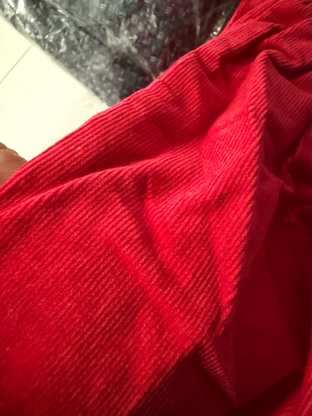 Smocked red corduroy Christmas dress with candy canes new with tags 12 months